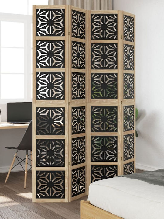 vidaXL Decorativ Paravan Lemn cu 4 Panouri 140x220cm