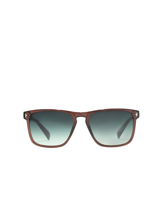 Hawkers X Pierre Gasly Dust Sunglasses with Brown Plastic Frame and Green Gradient Lens HDUS23WETG