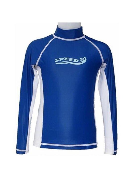 Speed Kinder Badebekleidung UV-Schutz (UV) Langarm-Shirt Blue