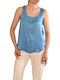 Women's Blouse Satin Light Blue