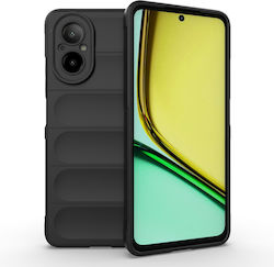 Techsuit Shield Umschlag Rückseite Silikon Schwarz (Realme C67)