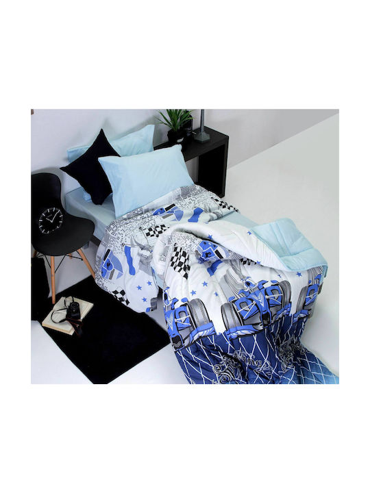 SB Home Kinderbettbezug Einzel Speed Blue 160x240cm