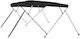 vidaXL Aluminium Boat Canopy L236xW199xH135cm Black