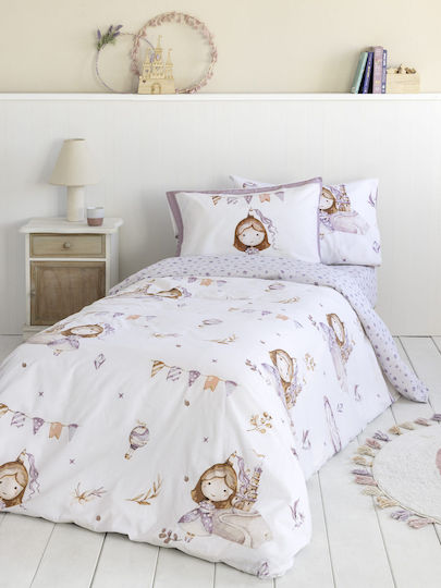 Nima Kinderbettlaken Set Einzeln Princess 170cm
