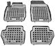 Rezaw Plast Set of Front and Rear Mats 4pcs Tray Type for Ford Fiesta 2008-2017 Black