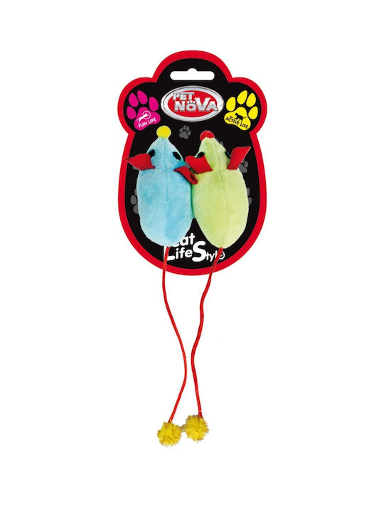 Pet Nova Котешка играчка Плюшени мишки 8 X 4см