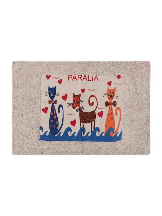 Silk Fashion Bath Mat Cotton Cat paraliagata1 40x60cm
