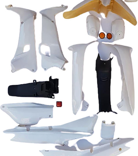 Motorcycle Plastic Set for Honda Astrea Supra 100 White 1pcs