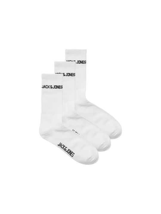 Jack & Jones Tennis Ανδρικές Κάλτσες Άσπρο 3Pack