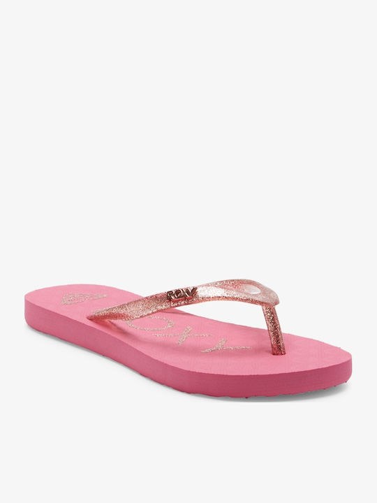 Roxy Παιδικές Σαγιονάρες Ροζ Rg Viva Sparkle