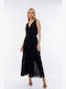 Dress Up Maxi Φόρεμα Κρουαζέ Μαύρο