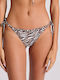 Bikinihosen Slip mit Schnürung Schwarz FBL009-111-16B-Schwarz