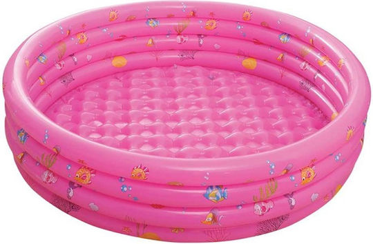 Детски Кръгъл Надуваем Басейн PVC 150x40см Розов