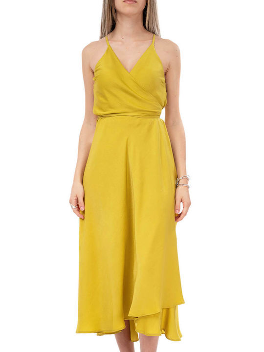 Moutaki Kleid mit Schlitz YELLOW