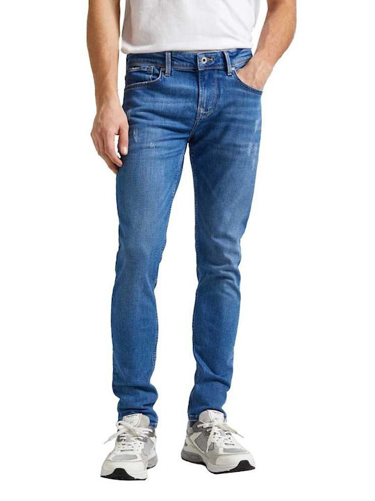 Pepe Jeans Pantaloni de Bărbați din Jean în Croială Skinny Blue