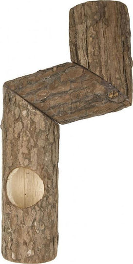 Rodent Tunnel Wood 25.5 Cm Bark Covered Brown