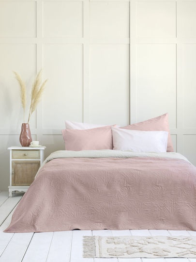Nima Natara Υπέρδιπλο Light Beige / Rose Pink 220x240cm