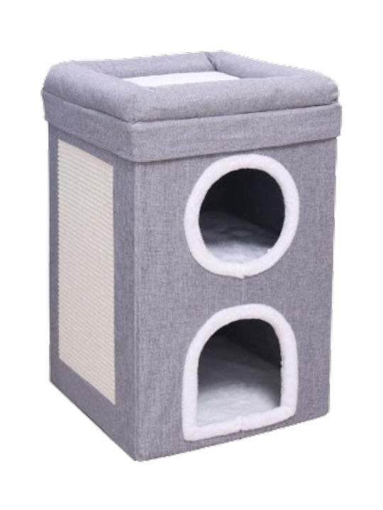 Cat Scratching Post Denik House 40x40x65cm Grey