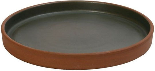 Espiel Step Plate Shallow Ceramic Green with Diameter 21cm