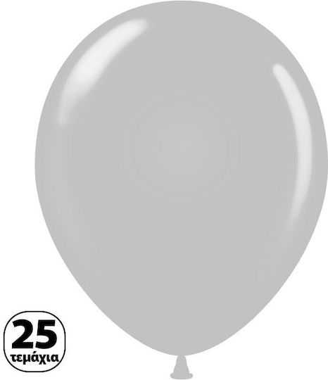 Σύνθεση με 25 Μπαλόνια Γκρι 30εκ.