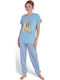 PijaMood Summer Women's Pyjama Set Light Blue