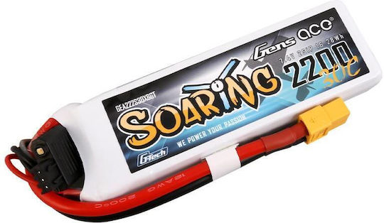 Gens Ace G-tech Soaring 2200mah 11.1v 30c 3s1p Lipo Battery