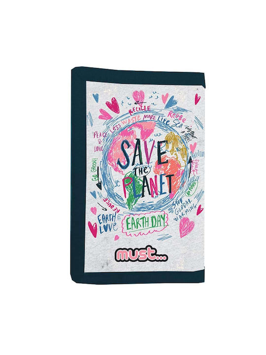 Must Kids Wallet with Velcro Save The Planet 000584744