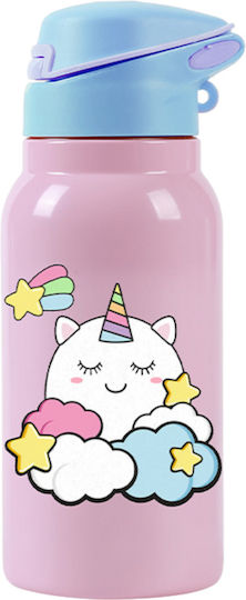 Total Gift Kinderflasche Thermos Einhorn Rostfreier Stahl 350ml (Verschiedene Designs/Farben)