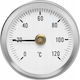 Analog Thermometer BBQ mit Nadel +120°C / +120°C