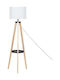 Beliani Floor Lamp White