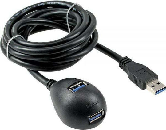InLine Converter USB-A male to USB-A 2x female 1pcs 35652