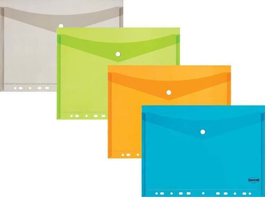 Centrum Folder with Button for Paper A4 Multicolour