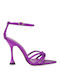 Alessandra Bruni Synthetic Leather Women's Sandals Purple with High Heel