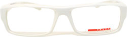 Prada Sport Acetat Brillengestelle Weiß