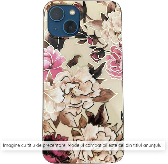 Techsuit Marble Umschlag Rückseite Silikon Lila (Honor Magic6 Lite - Mary Berry Nackt)