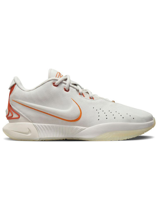 Nike LeBron XXI Χαμηλά Μπασκετικά Παπούτσια Light Bone / Campfire Orange / Celestine Blue / Pink Rise / Dark Russet