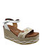 Platforme dama Full Face Albă