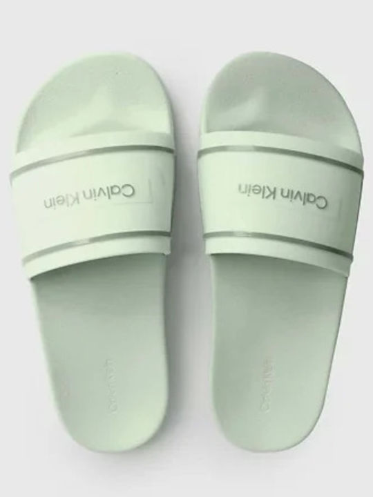 Calvin Klein Women's Slides Green HW0HW01976-LIA