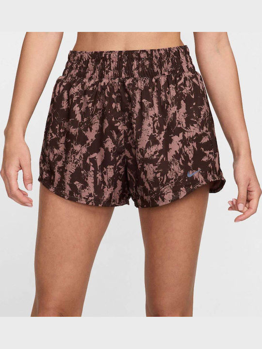 One Γυναικείο Ψηλόμεσο Αθλητικό Σορτς Dri-Fit Μωβ