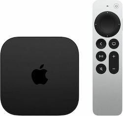 Apple TV Box TV 4K 4K UHD με WiFi και 128GB Αποθηκευτικό Χώρο με Λειτουργικό tvOS και Siri