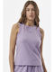 Body Action Women's Athletic Blouse Sleeveless Lilac