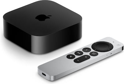 Apple TV-Box TV 4K 4K UHD mit WiFi und 128GB Speicherplatz mit Betriebssystem tvOS und Siri