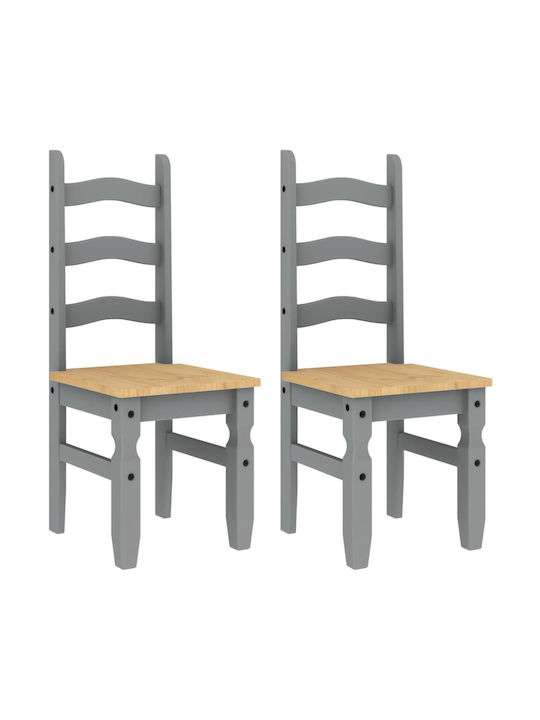 Dining Room Wooden Chair Grey 42x47x107cm