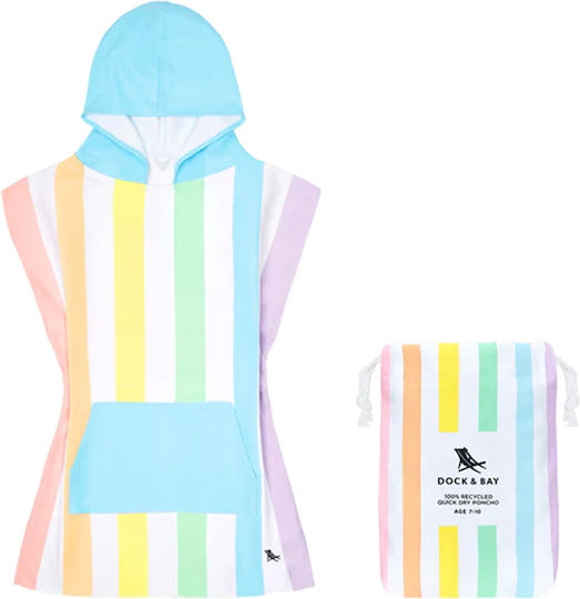 Dock & Bay Poncho de plajă pentru copii Unicorn 66 x 66cm.