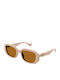 Gucci Women's Sunglasses with Beige Plastic Frame and Brown Lens GG1535S 003