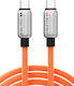 Cabletime Cablu USB 2.0 USB-C Masculin - USB-C 240W PD Portocaliu 2m CT-CM240-ZSO2