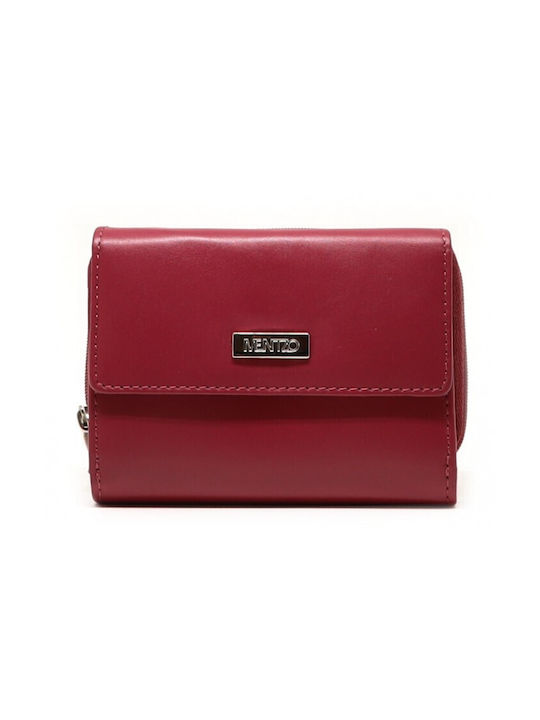 Mentzo Large Leather Women's Wallet with RFID Burgundy
