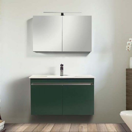 Mabo Правоъгълен Огледало за Баня от MDF с Дължина 60cm