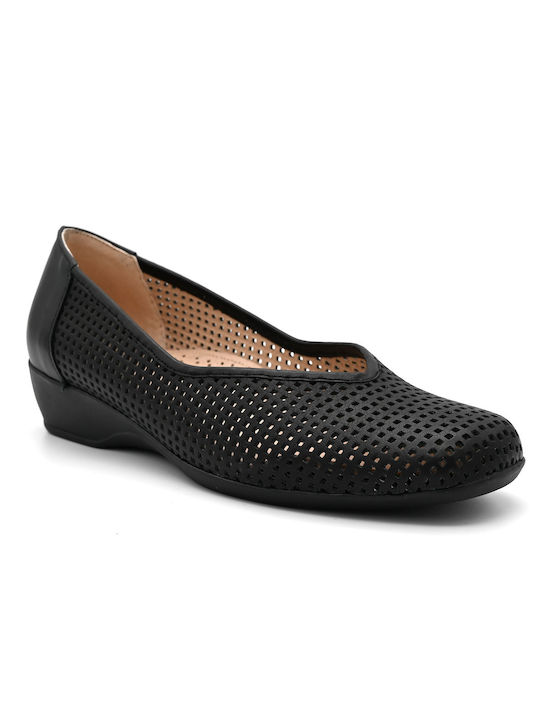 Aero by Kasta Anatomic Leather Ballerinas Black