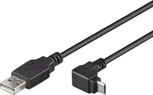 PremiumCord Regular USB 2.0 to micro USB Cable Μαύρο 1m (ku2m1f-90) 1τμχ